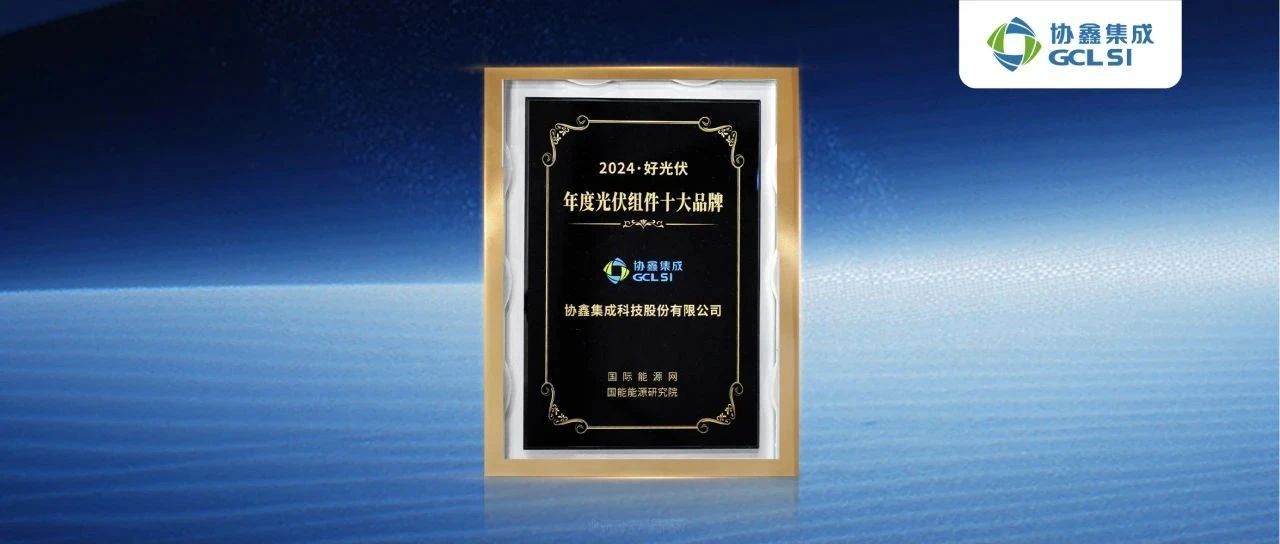 世界杯下单集成高效组件荣获“2024·好光伏年度光伏组件十大品牌”奖